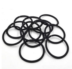100Pcs Black Elastic Hair Bands Ponytail Holder Head Rope Ties Hats Hair Styling Kids Girl Accessories Scrunchie 100Pcs