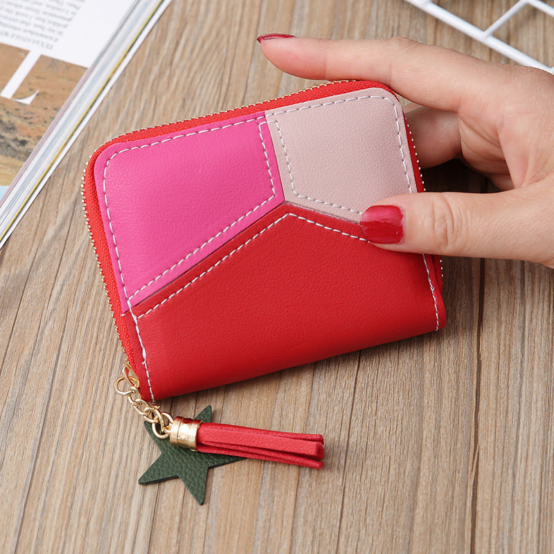 Leather Bag Clutch: Women's Wallet for Ladies and Girls Red