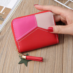 Leather Bag Clutch: Women's Wallet for Ladies and Girls Red