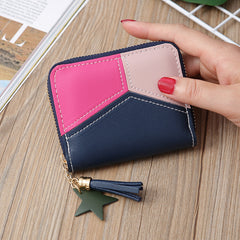 Leather Bag Clutch: Women's Wallet for Ladies and Girls Navy Blue