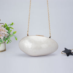 Acrylic Shell Bag Dinner Wedding Clutch Chain Long Shoulder Strap