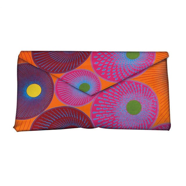 African - Inspired Vibrant Print Clutch Bag for Women 8Style