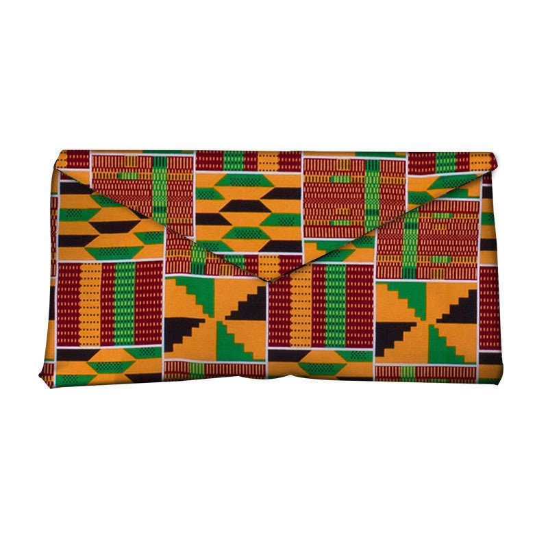 African - Inspired Vibrant Print Clutch Bag for Women 19Style