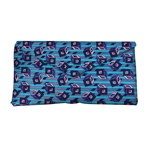 African - Inspired Vibrant Print Clutch Bag for Women 3Style