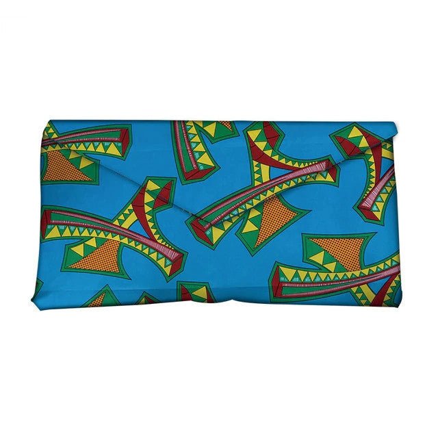 African - Inspired Vibrant Print Clutch Bag for Women 9Style