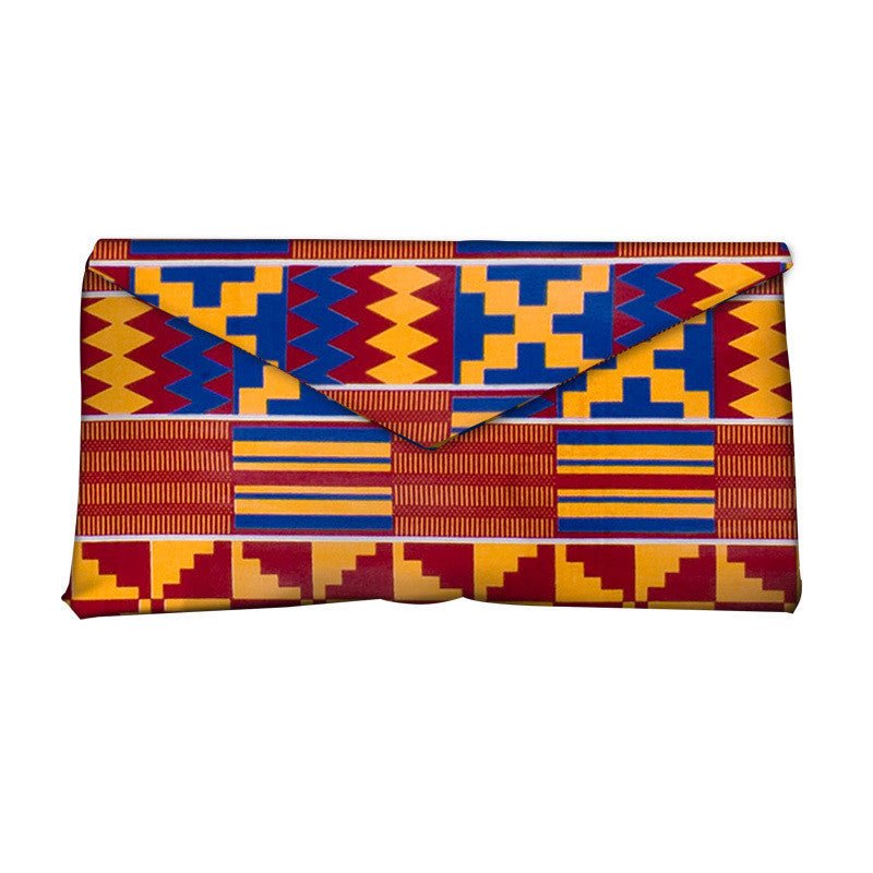 African - Inspired Vibrant Print Clutch Bag for Women 25Style