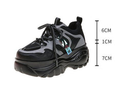 Airy Soles Luminous Comfy Platform Gradient Color Casual Sneakers Orange
