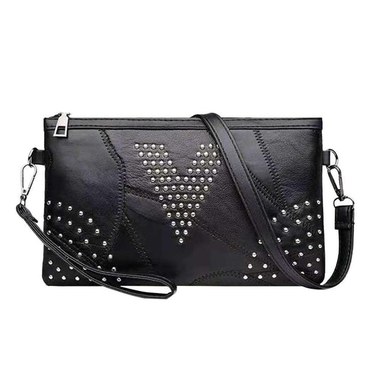 All - Match Lambskin Clutch Bag for Ladies Black