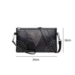 All - Match Lambskin Clutch Bag for Ladies Black