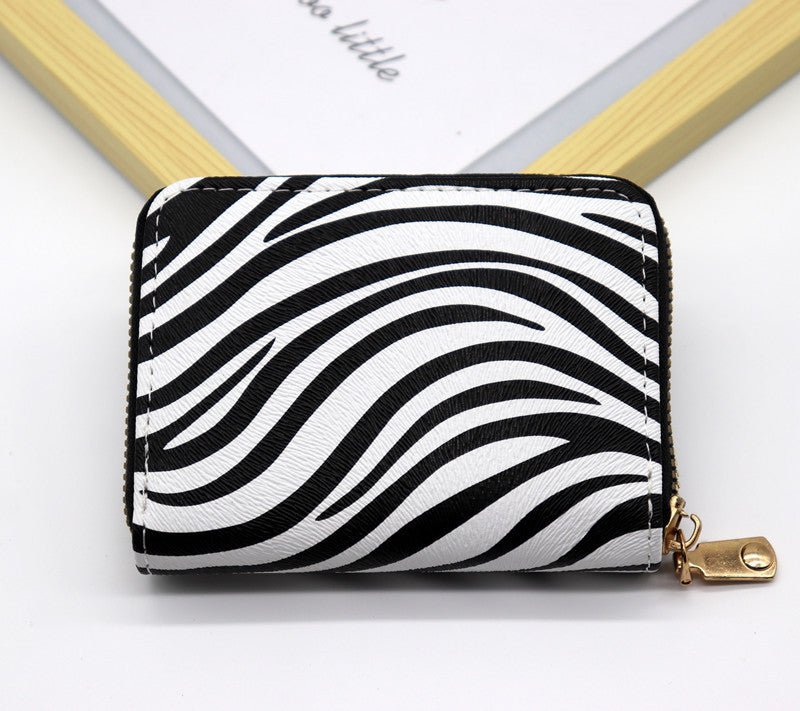 Animal Pattern Series Expanding Card Holder Black And White Zebra Print
