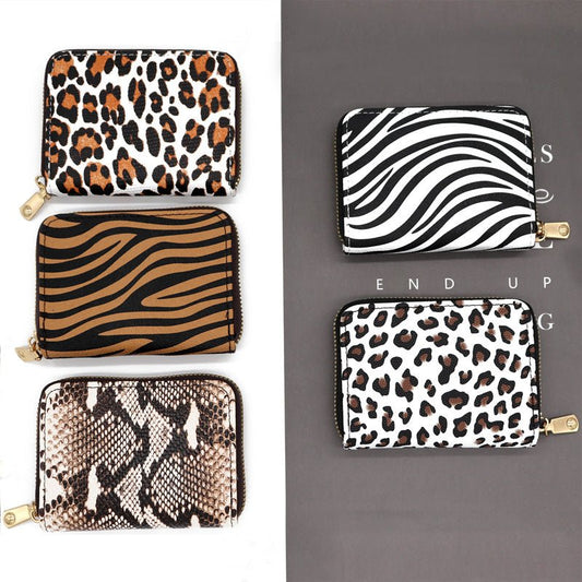 Animal Pattern Series Expanding Card Holder Black And White Zebra Print