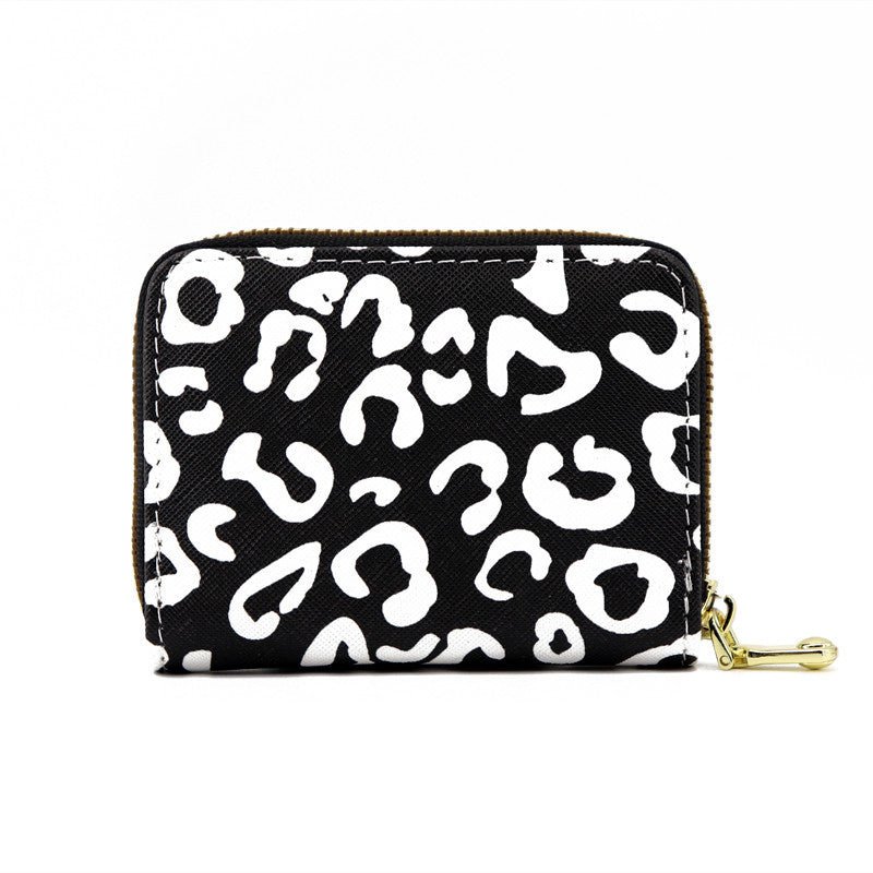 Animal Pattern Series Expanding Card Holder Black Leopard Print