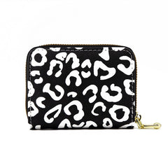 Animal Pattern Series Expanding Card Holder Black Leopard Print
