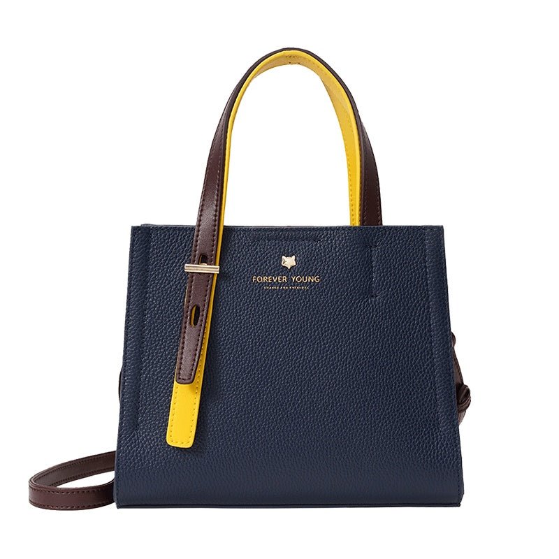 Atmospheric Large Capacity Ladies Middle Aged Mother Shoulder Bag Blue