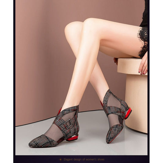 Baotou sandals flat shoes Black