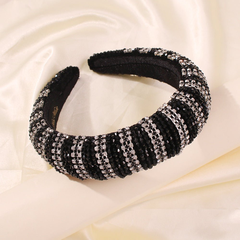 Baroque Rhinestone Hair Accessories: Luxury Prom & Street Elegance White k