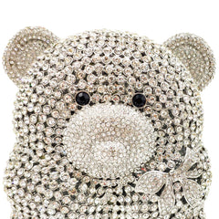 Bear Diamond Party Clutch Ladies Evening Bag Gold