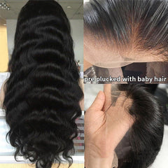 Body Wave Lace Front Human Hair Wig 4x4 headgear