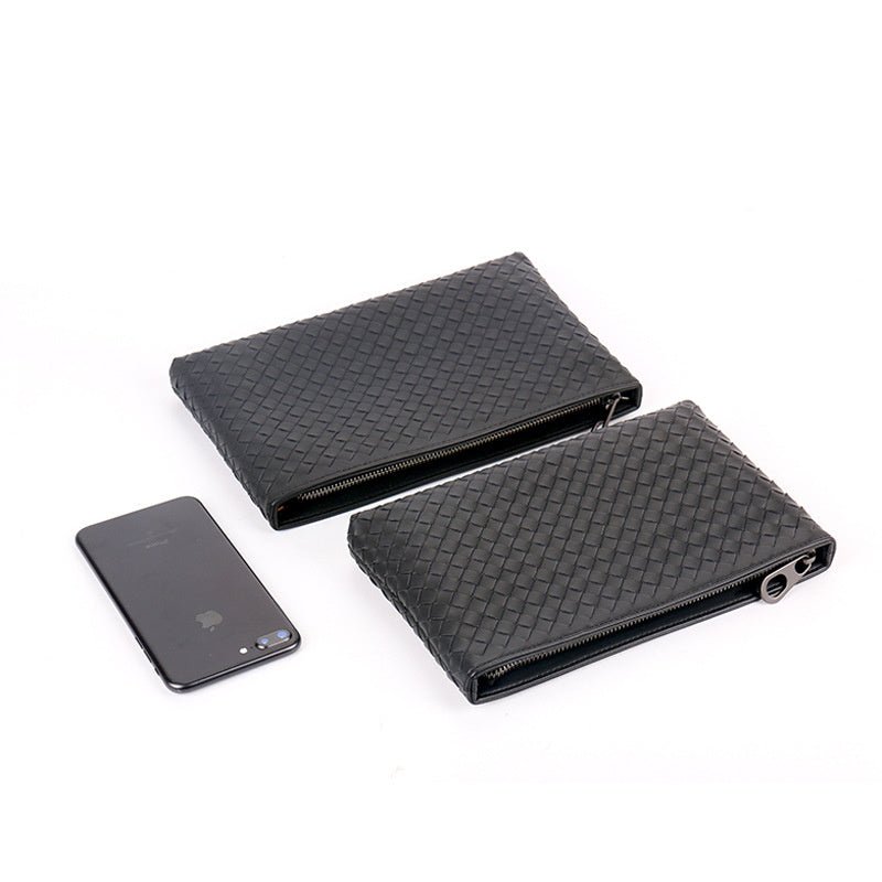 Borsa Premium Leather Clutch Bag for Business Black