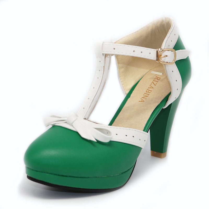 Bow high heel sandals Green