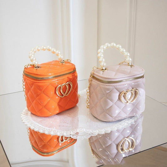 Bucket Gel Bag Female PVC Apricot