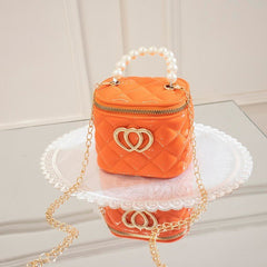 Bucket Gel Bag Female PVC Orange