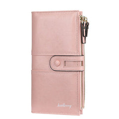 Buckle Zipper Clutch Handbag Pink