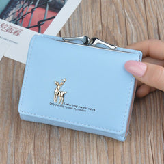 Cartoon Leather Women's Bag: New Pocket Ladie Clutch Purse Blue