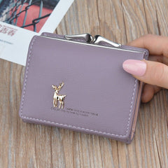 Cartoon Leather Women's Bag: New Pocket Ladie Clutch Purse Purple