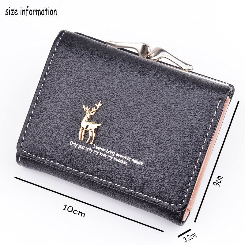 Cartoon Leather Women's Bag: New Pocket Ladie Clutch Purse Rose Red