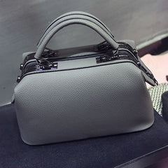 Casual Boston Clutch Handbags Gray