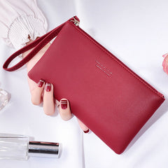 Casual Long Clutch Bag for Women – Elegant and Versatile Red