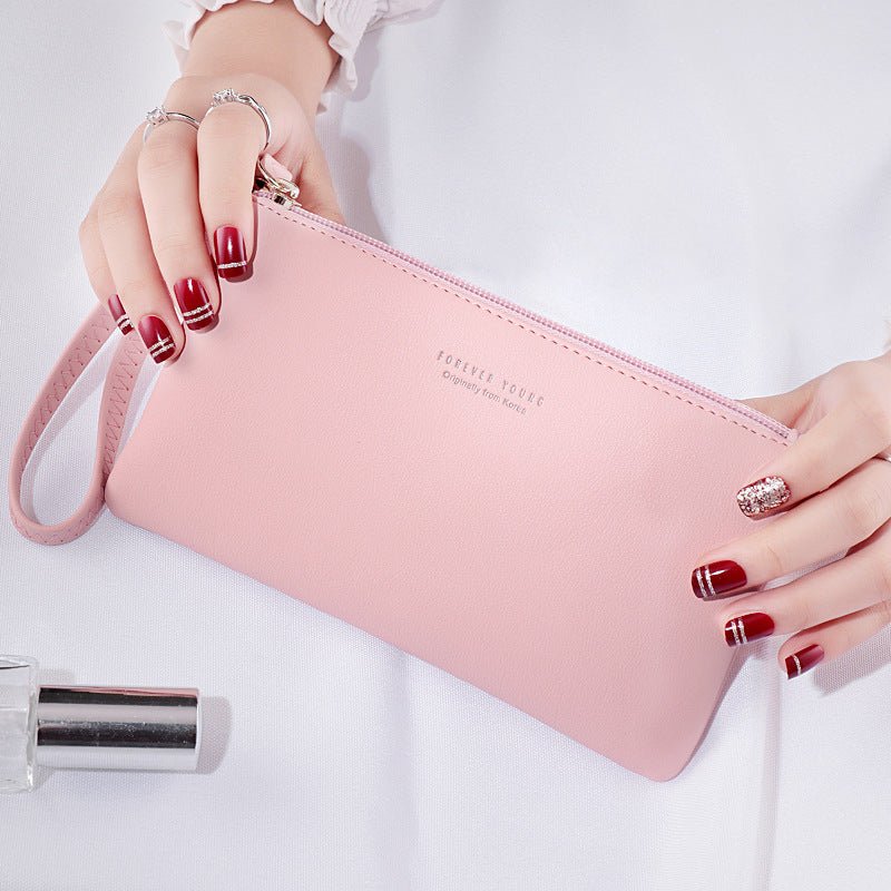 Casual Long Clutch Bag for Women – Elegant and Versatile Pink