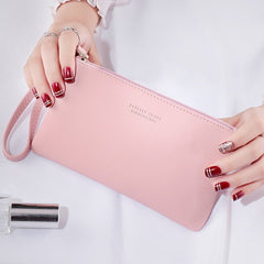 Casual Long Clutch Bag for Women – Elegant and Versatile Pink