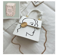 Chain Shoulder Bag, Fresh, Sweet And Fashionable White with a jasmine sachet