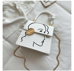 Chain Shoulder Bag, Fresh, Sweet And Fashionable White