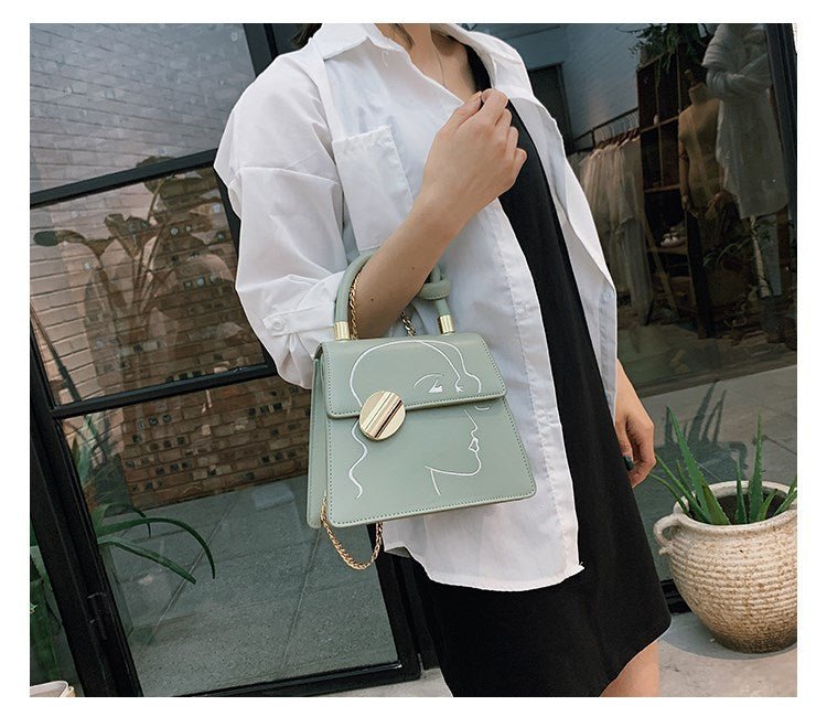 Chain Shoulder Bag, Fresh, Sweet And Fashionable White with a jasmine sachet
