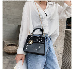 Chain Shoulder Bag, Fresh, Sweet And Fashionable White with a jasmine sachet
