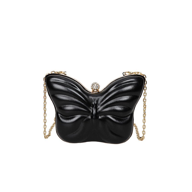 Charming Butterfly Chain Crossbody Bag for Women Black