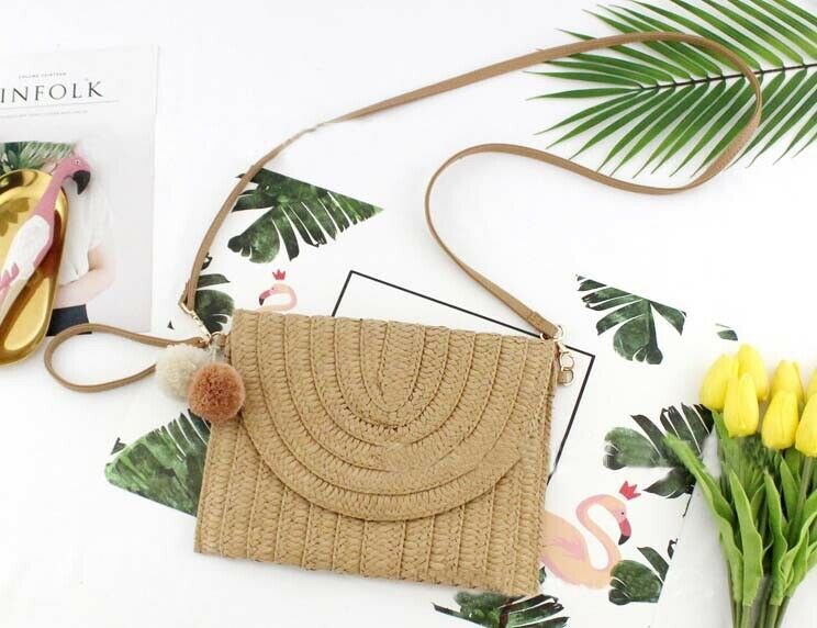 Chic Ball Clutch Messenger Bag Dark brown