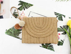 Chic Ball Clutch Messenger Bag Light Brown