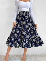 Chic Leopard Print Slim Skirt: Elevate Your Elegance Dark Blue
