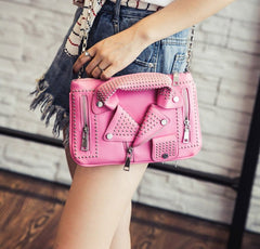 Clothes Rivet Clutch Bag Pink