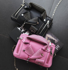 Clothes Rivet Clutch Bag Black