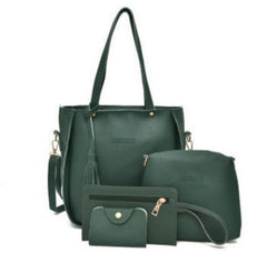 Clutch and Shoulder Bag Set – Pack of 4 Stylish Bags Dark grey