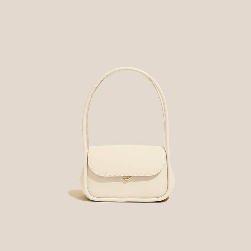 Clutch Style One Shoulder White Handbag for Women White