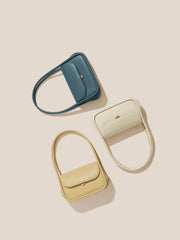 Clutch Style One Shoulder White Handbag for Women White