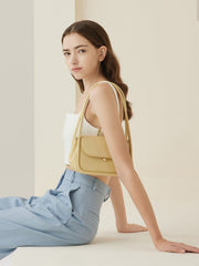 Clutch Style One Shoulder White Handbag for Women Blue