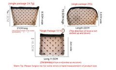 Conveniently Portable Mesh Cosmetic Love Storage Bag Medium Semicircle
