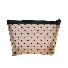 Conveniently Portable Mesh Cosmetic Love Storage Bag Medium Semicircle